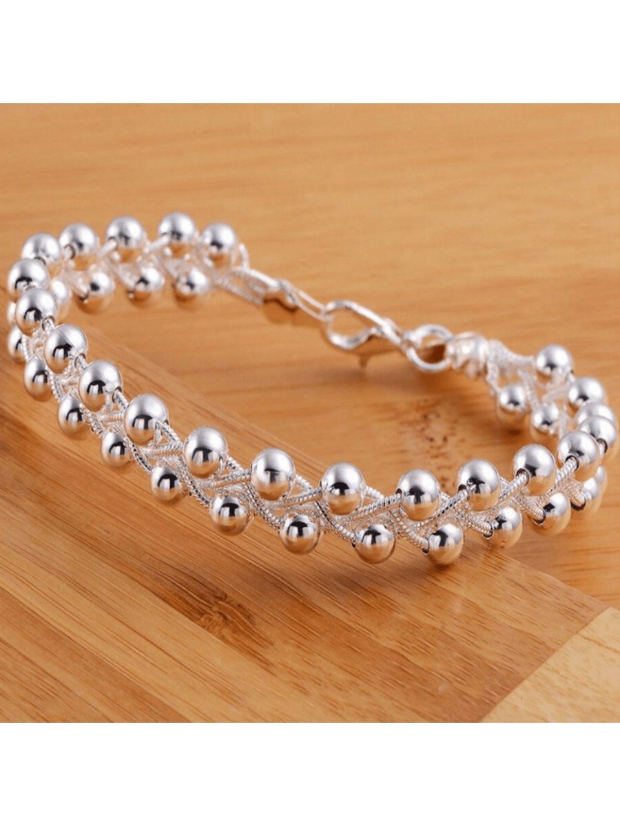 ジュエリー レディース ブレスレット ビーズ 1個 925スターリンシルバー エレガントで洗練された女性用ブレスレット、日常着用、拍卖