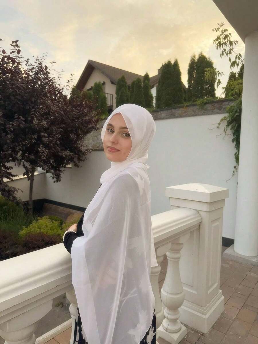 アクセサリー レディース スカーフ 1個 女性用 無地シフォンヒジャブ、ソフトパールヘッドスカーフ、カジュアル ロングスカーフ、保拍卖