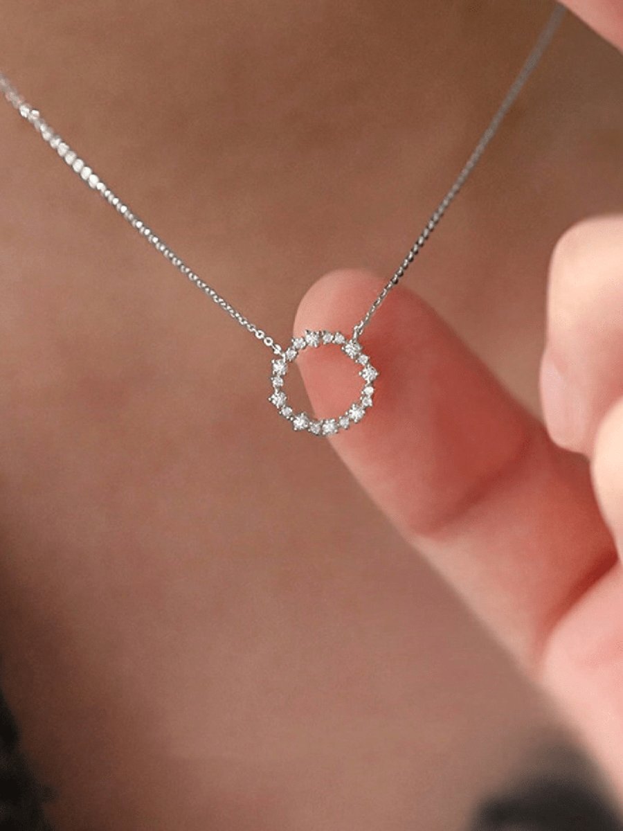 ジュエリー レディース ネックレス ペンダント 1個 エレガントで洗練された高級多用途 S925スターリングシルバー フルダイヤモ拍卖