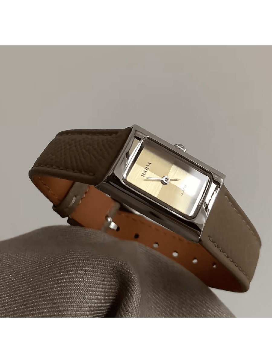 腕時計 レディース クォーツ 1個 レディース高級長方形防水クォーツ腕時計、ファッショナブルな日常着用拍卖