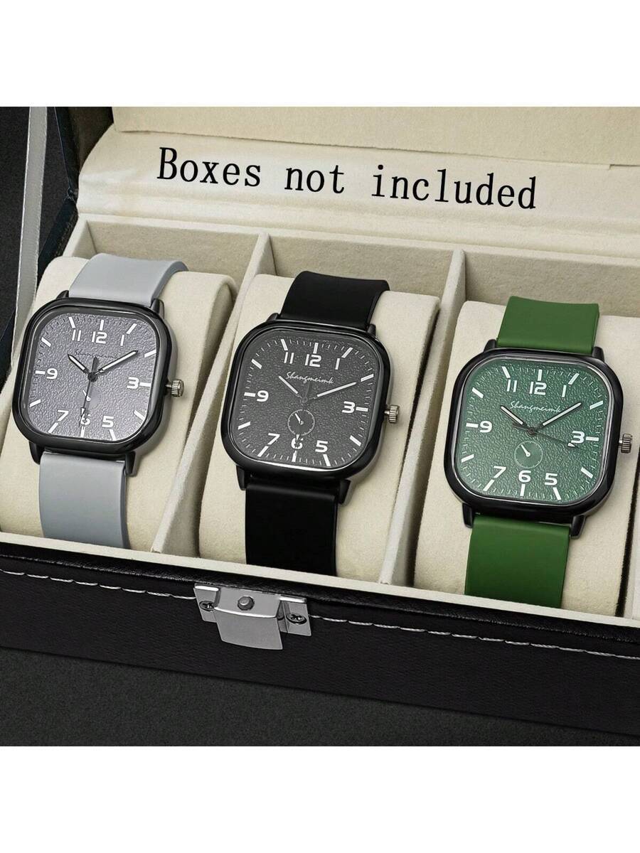 腕時計 レディース セット 女性用クオーツウォッチセット3個 シリコンストラップ付 汎用性が高く デイリーコーディネートに合わせや拍卖