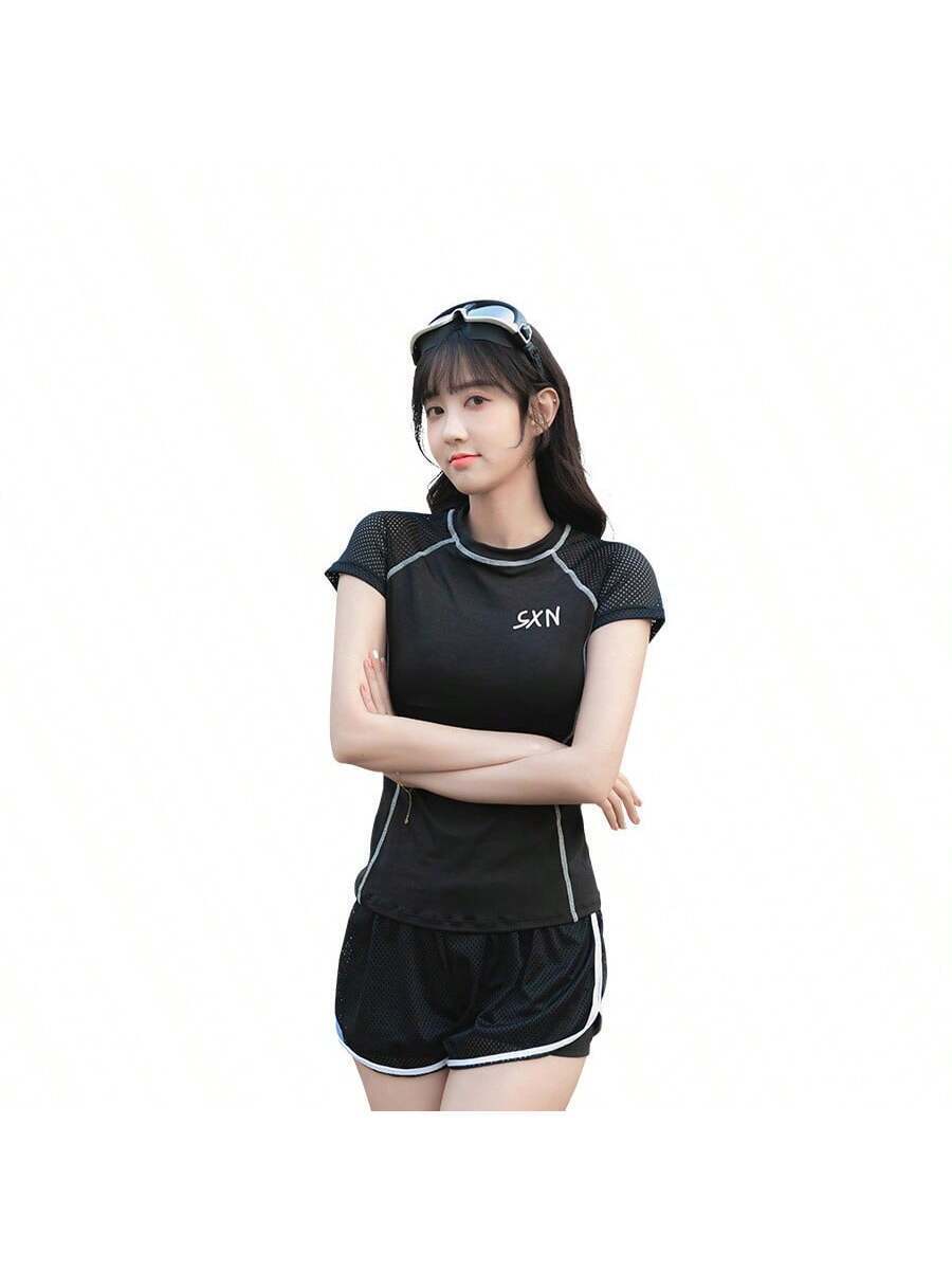 レディース 水着 ビキニセット レディース 水着 スクール水着 セパレート 2点セット タンキニ フィットネス水着 体型カバー 可拍卖