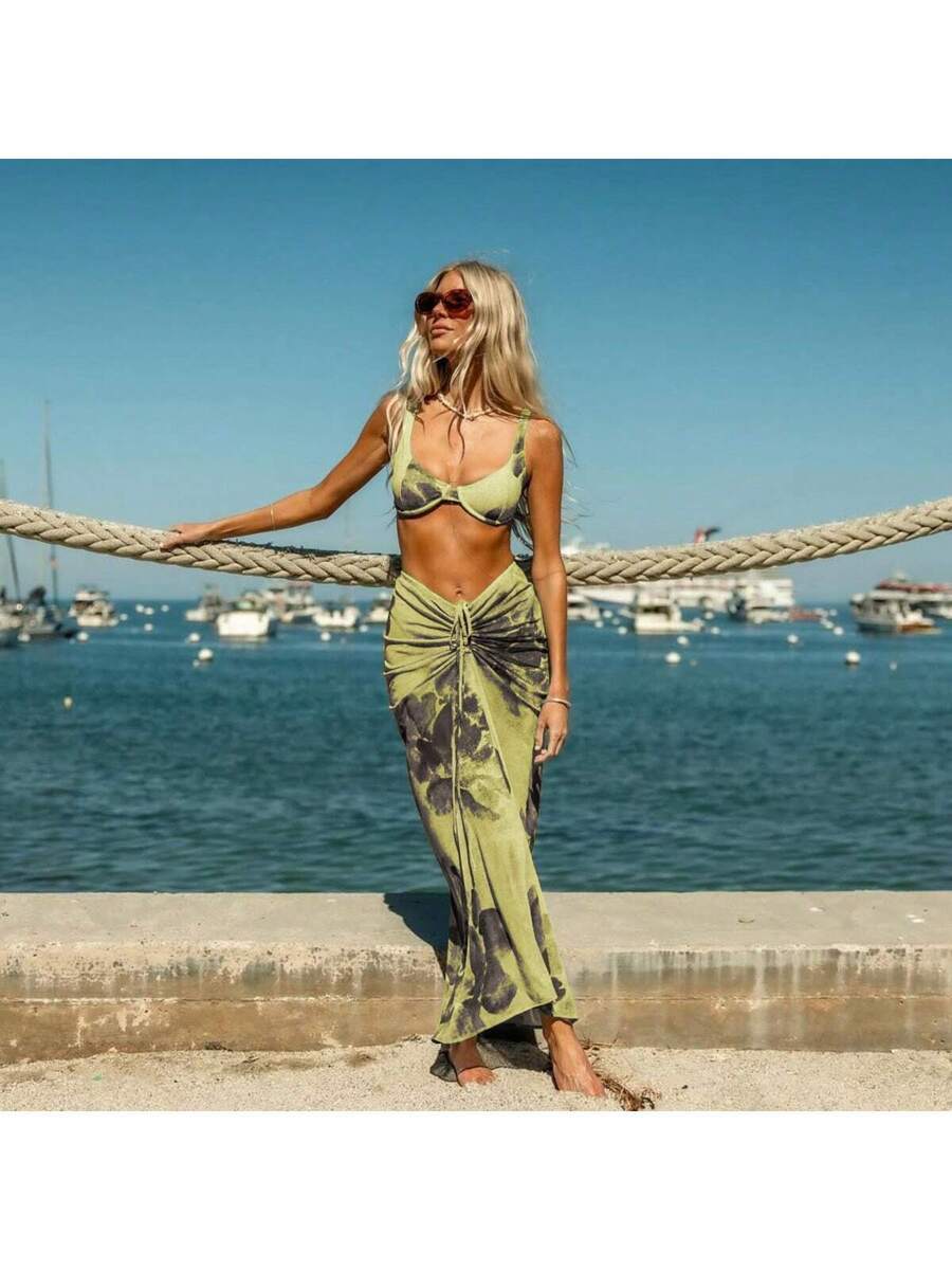 レディース 水着 ビキニセット 女性ファッション フローラル柄 水着セット拍卖