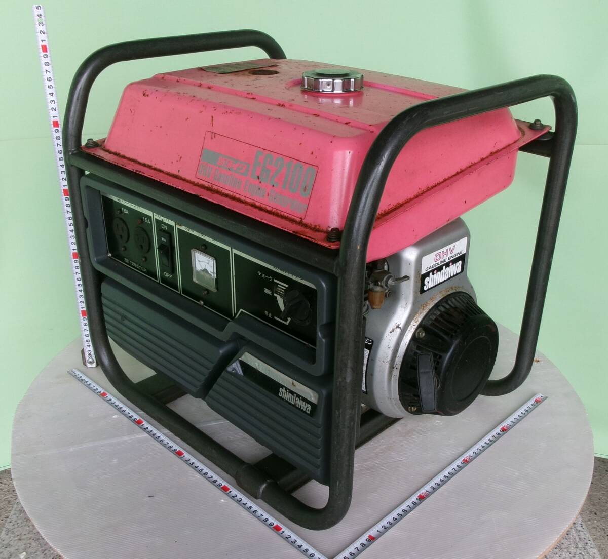 255 新ダイワ発電機 EG2100-NPB  60Hz 2.1KVA 45.5kg 広島拍卖