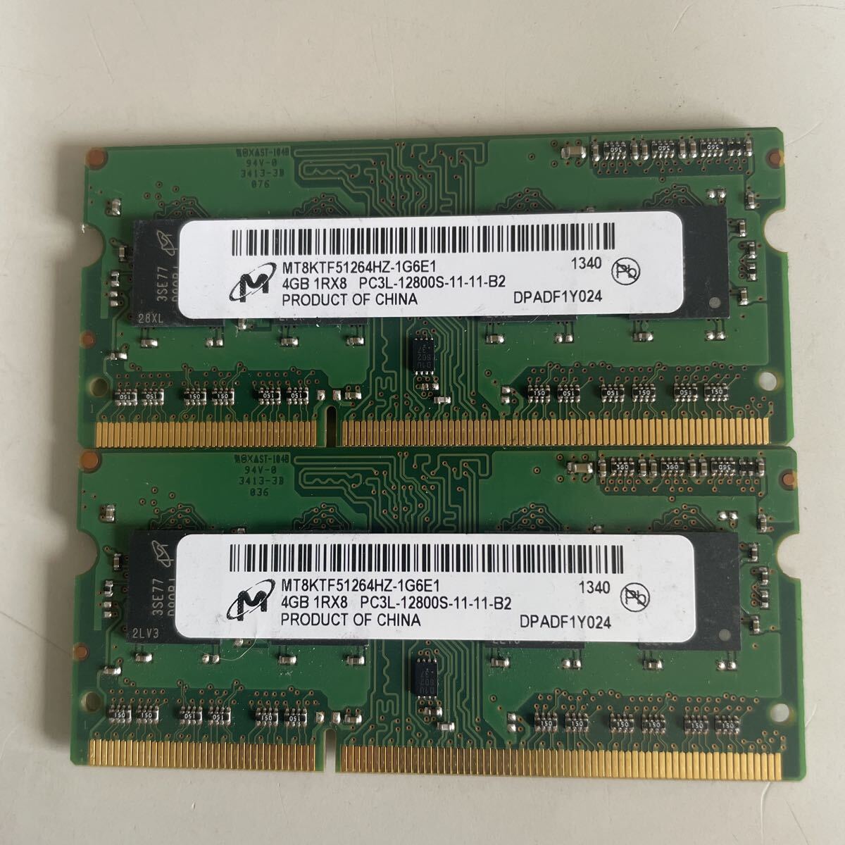 4GB DDR3 メモリ PC3-12800S ノートパソコン用メモリー動作確認済みです。拍卖