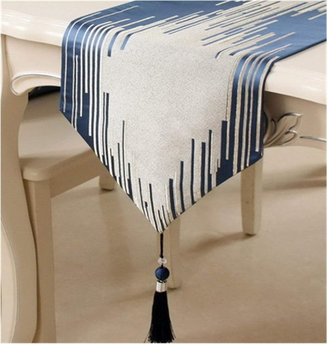 テーブルクロスダイニングラグジュアリーポリエステルジャカードエレガント表ランナーとタッセルのための家 ( Size : 32X200CM)拍卖