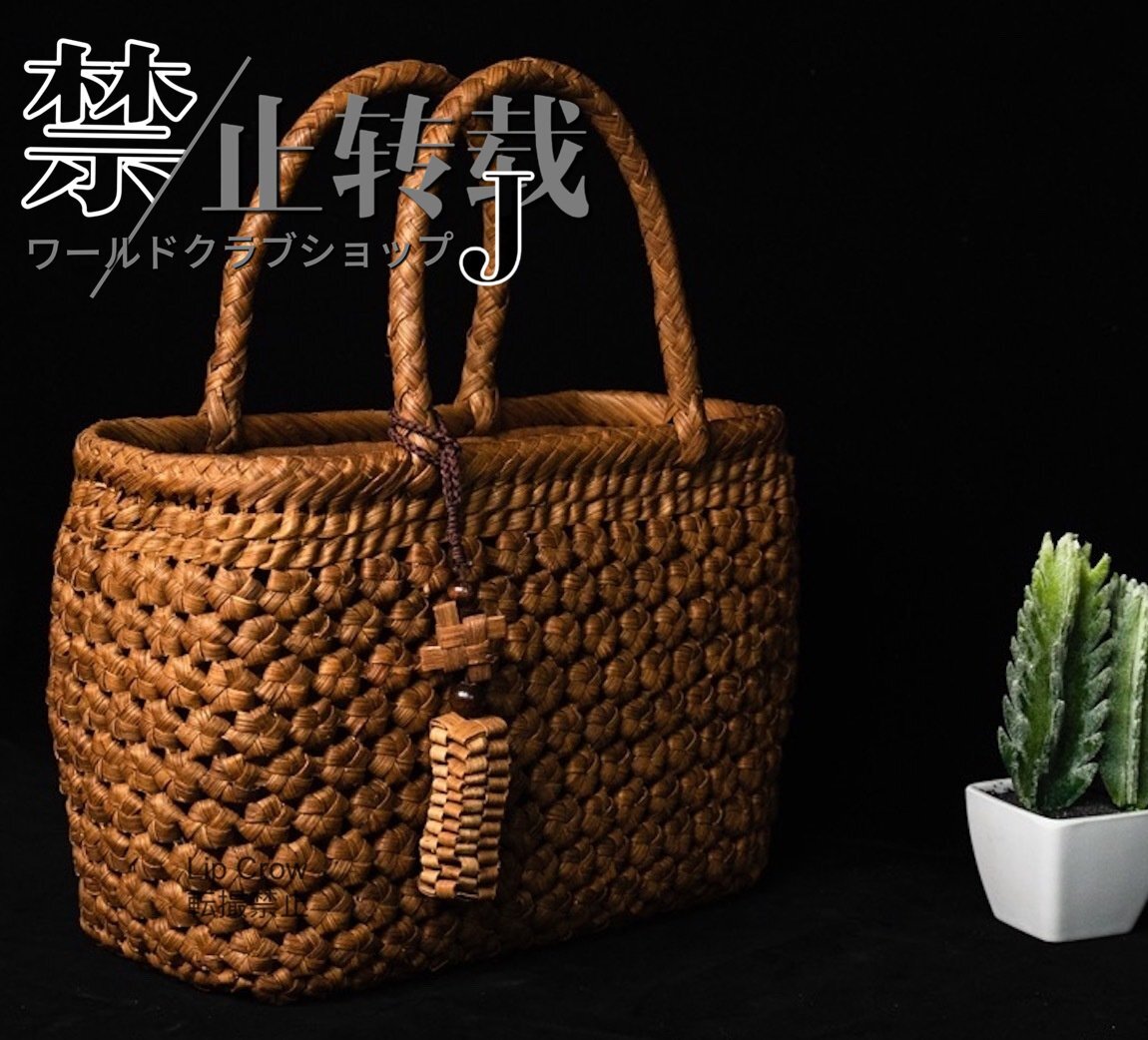 新品山葡萄かごバッグ 手編み山葡萄籠バッグ バスケット籐かご 高級ハンドバック 職人手作り良品拍卖