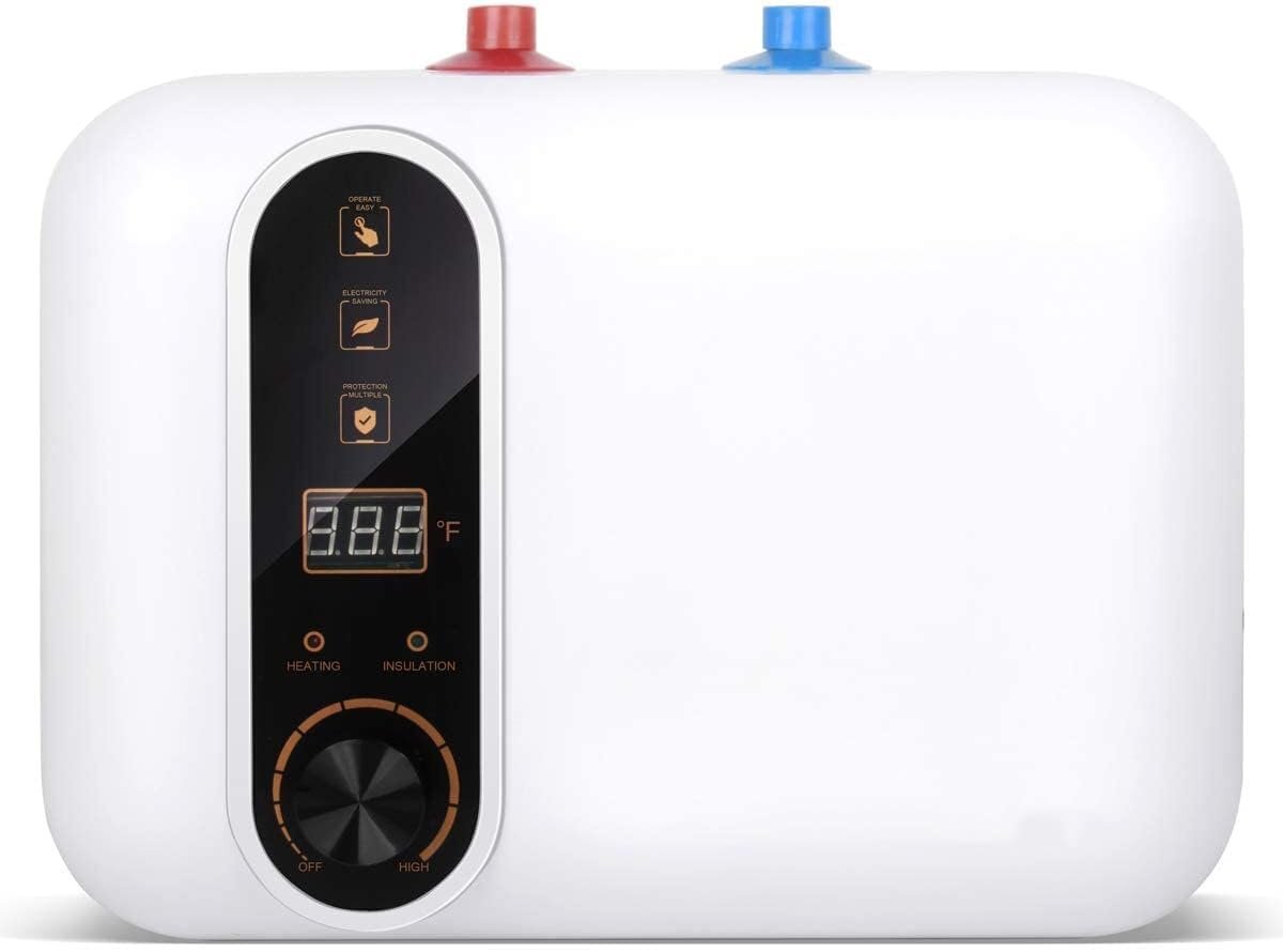 電気温水器 110V/1500W 小型電気温水器 30℃~65℃調節可 電気温水ヒーター 10L 大容量 取り付けやすい 住宅向け キッチン・洗面台に適用拍卖