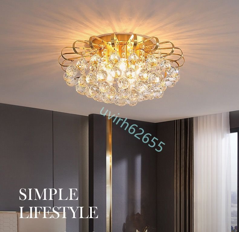 品質保証★高級水晶クリスタルガラス シーリングライト シャンデリア 照明 天井照明 照明器具 豪華 インテリア拍卖