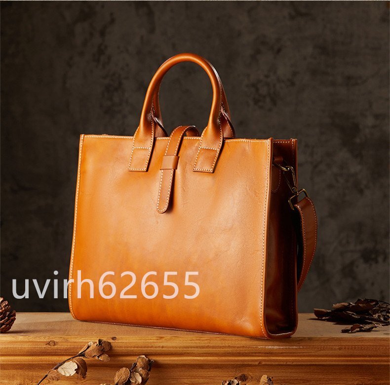 ビジネスバッグ 本革 レザー ブリーフケース メンズ 2way 大容量 A4 14インチPC対応 ショルダーバッグ トートバッグ おしゃれ 出張 通勤拍卖