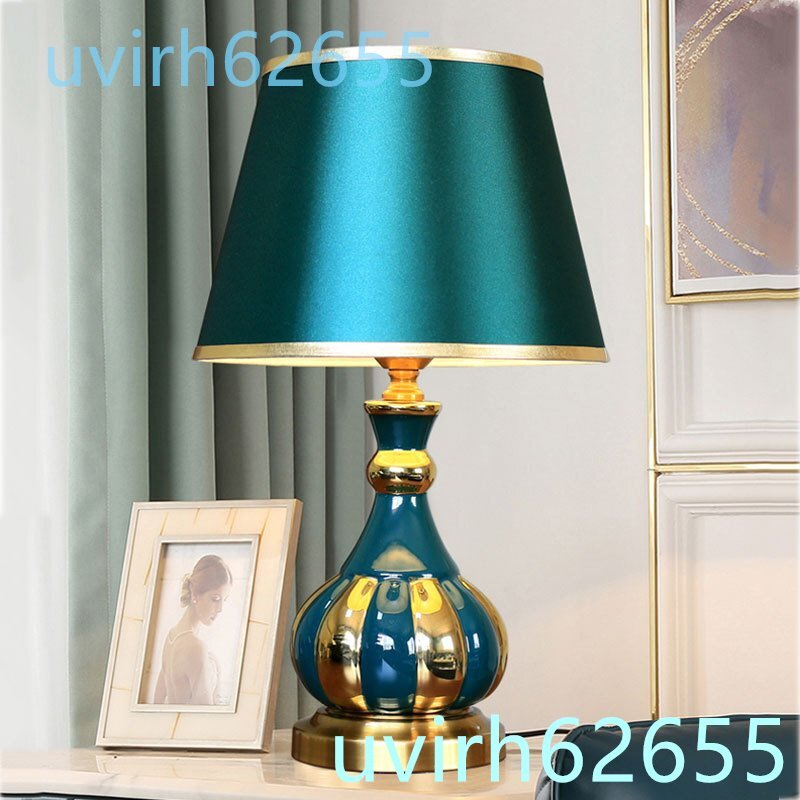 美品登場☆陶器卓上ステンド ★エナメルセラミック照明スタンド ★テーブルランプ デスク★ 卓上ランプ拍卖