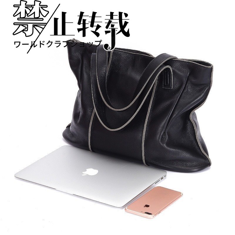 新品高質品 大容量 肉厚で丈夫な鞄 男女兼用 オールバッファロー 少数入荷 レザートートバッグ モスグリーン拍卖