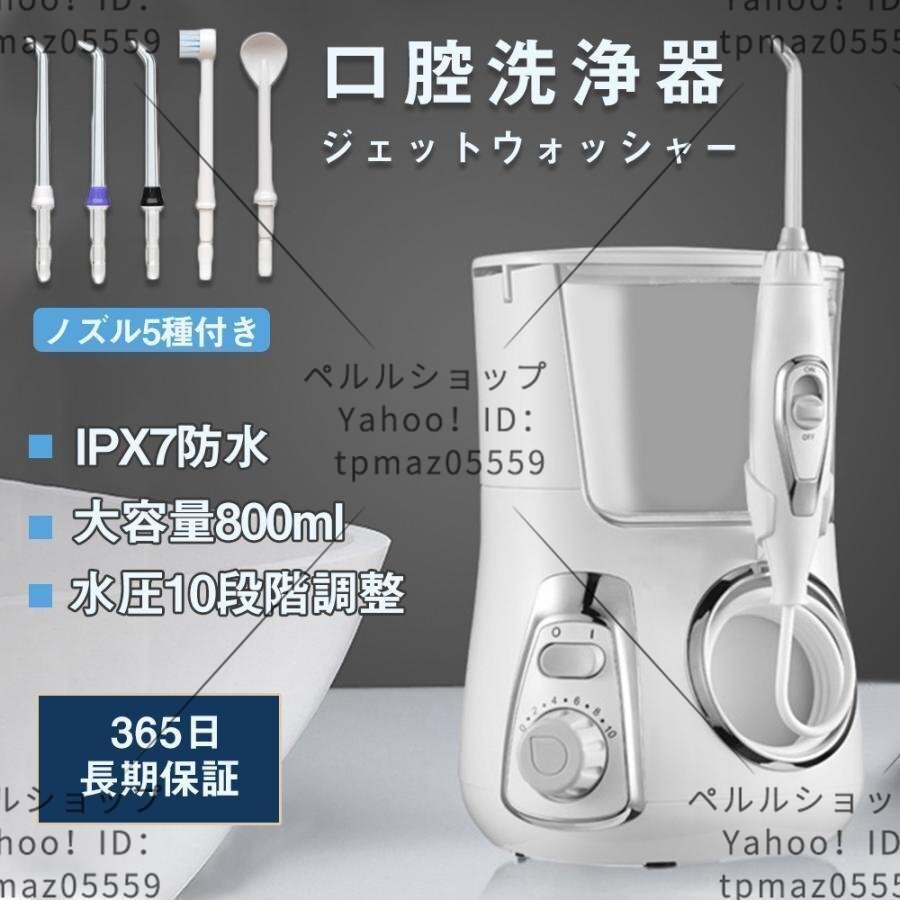 口腔洗浄器 歯垢除去 オーラルケア 口内洗浄機 800ml大容量 10段階水圧調節可能 家庭用 ウォーターピック 歯周ポケット 歯間/仕様B拍卖