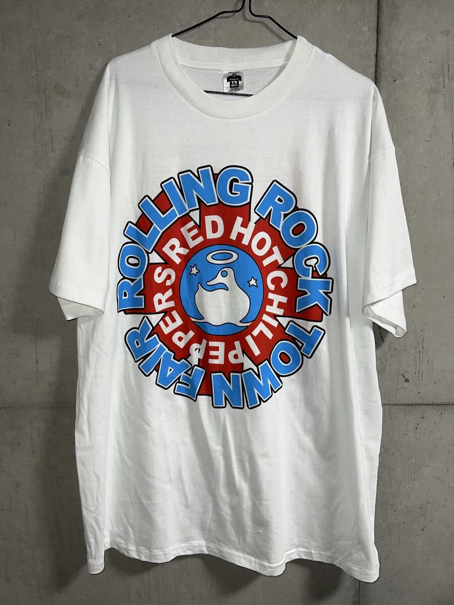 00s ヴィンテージ デッドストック RED HOT CHILI PEPPERS Rolling Rock Town Fair レッドホットチリペッパーズ レッチリ Tシャツ XL 白拍卖