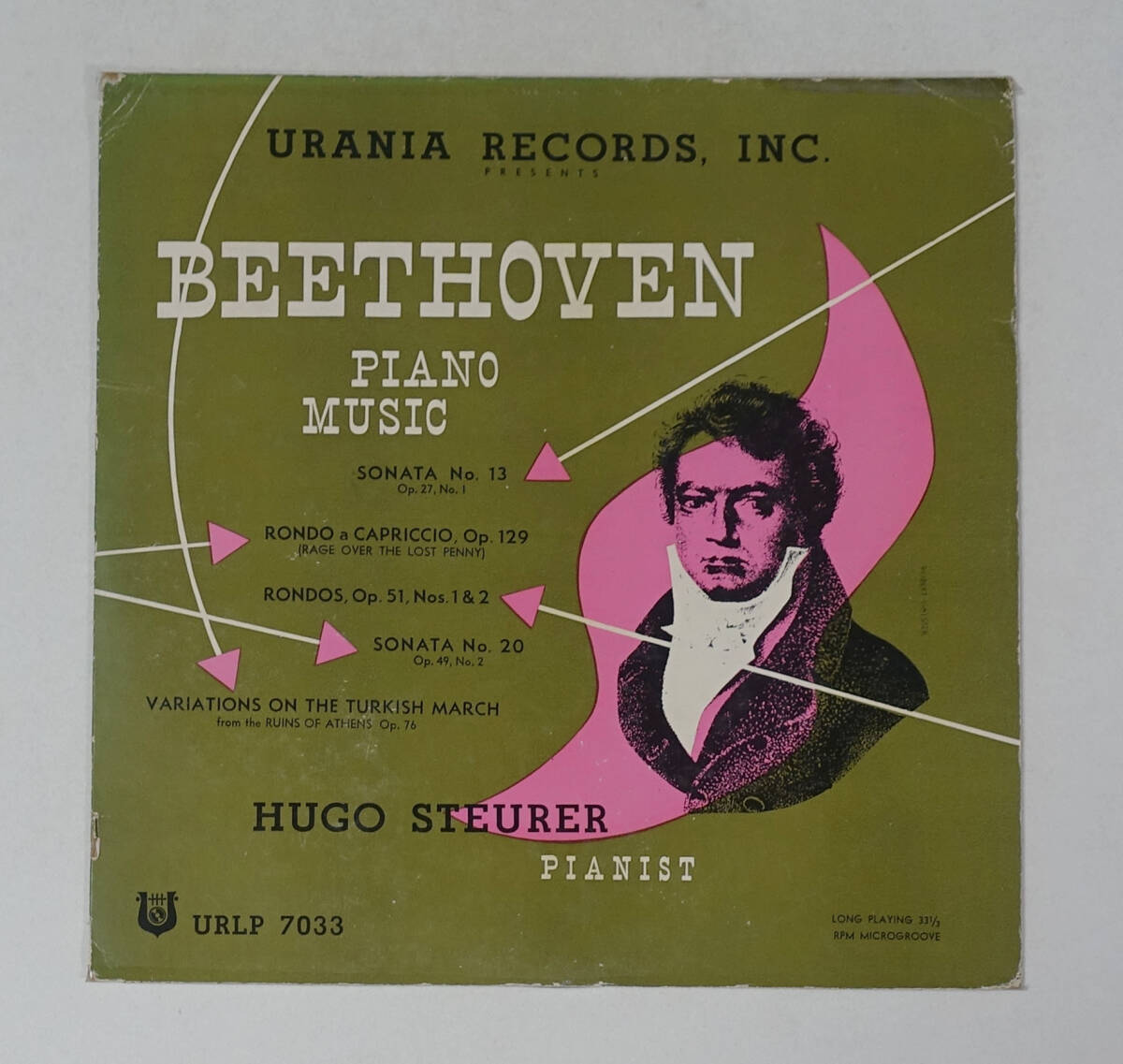 希少! 米URANIA URLP 7033 ベートーヴェン: ピアノ・ソナタ ヒューゴ・シュトイラー拍卖
