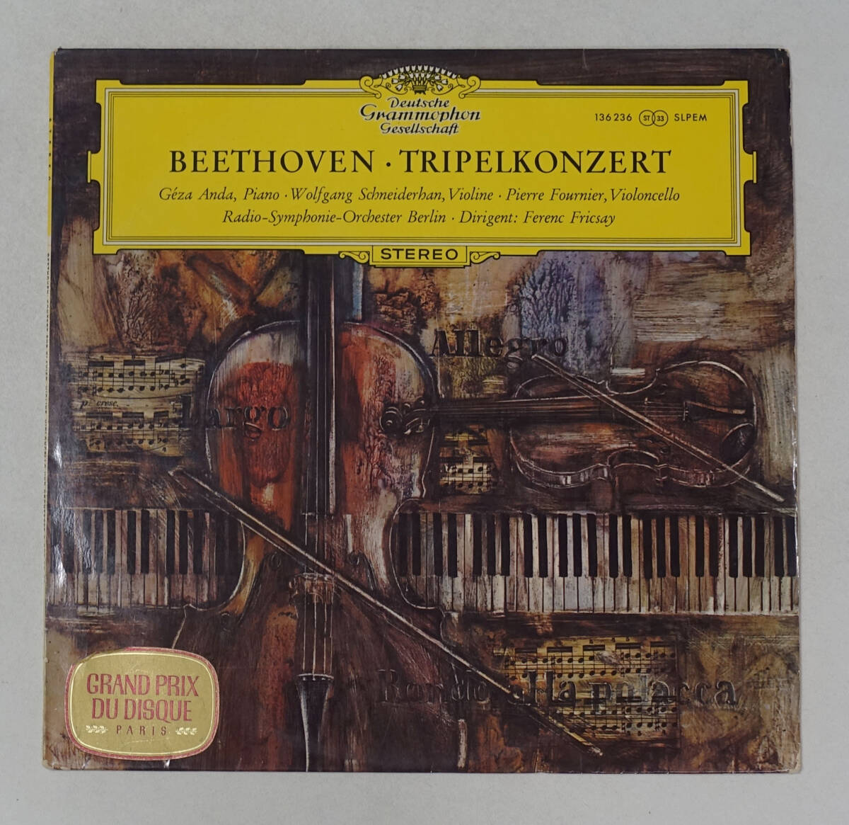 独DGG SLPM ベートーヴェン三重協奏曲 ピエール・フルニエ拍卖