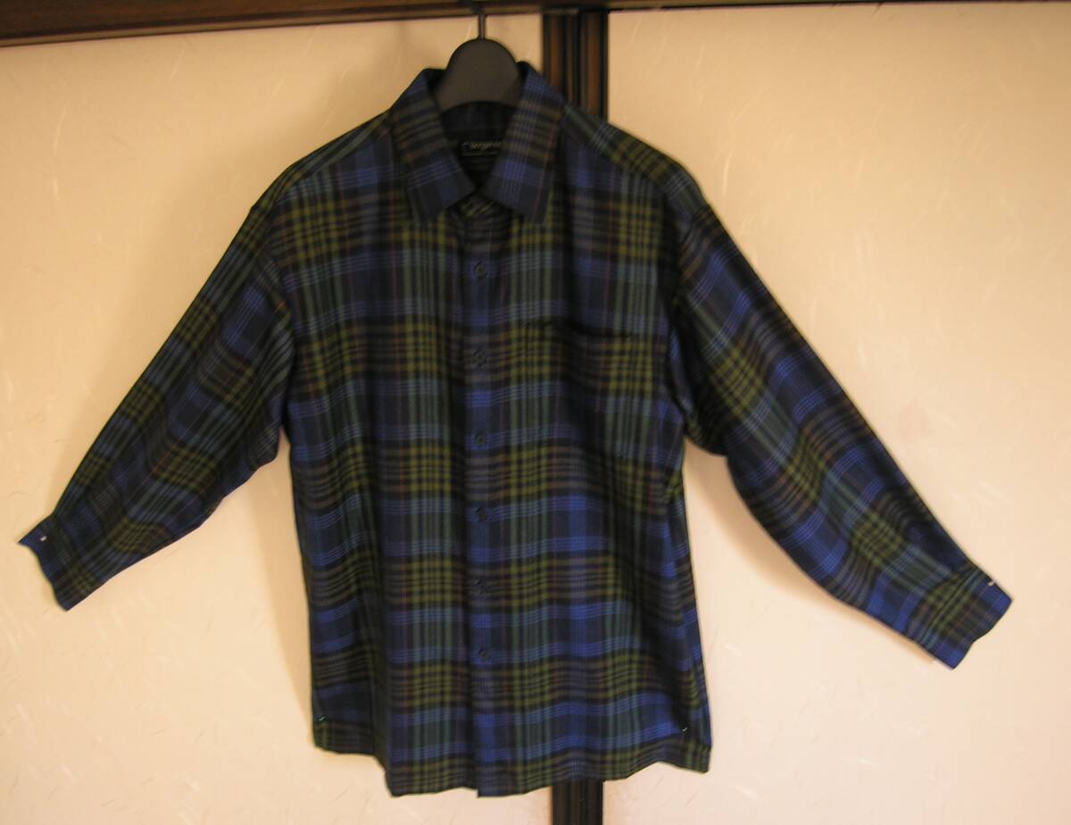 チェクシャツ、WOOL100%、Lサイズ拍卖