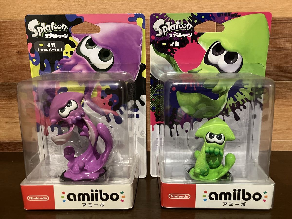 amiibo スプラトゥーン イカ 2体セット ネオンパープル アミーボ Nintendo 任天堂拍卖