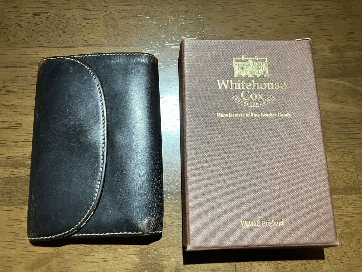 White house Cox 三つ折り 財布 ネイビー ホワイトハウスコックス拍卖