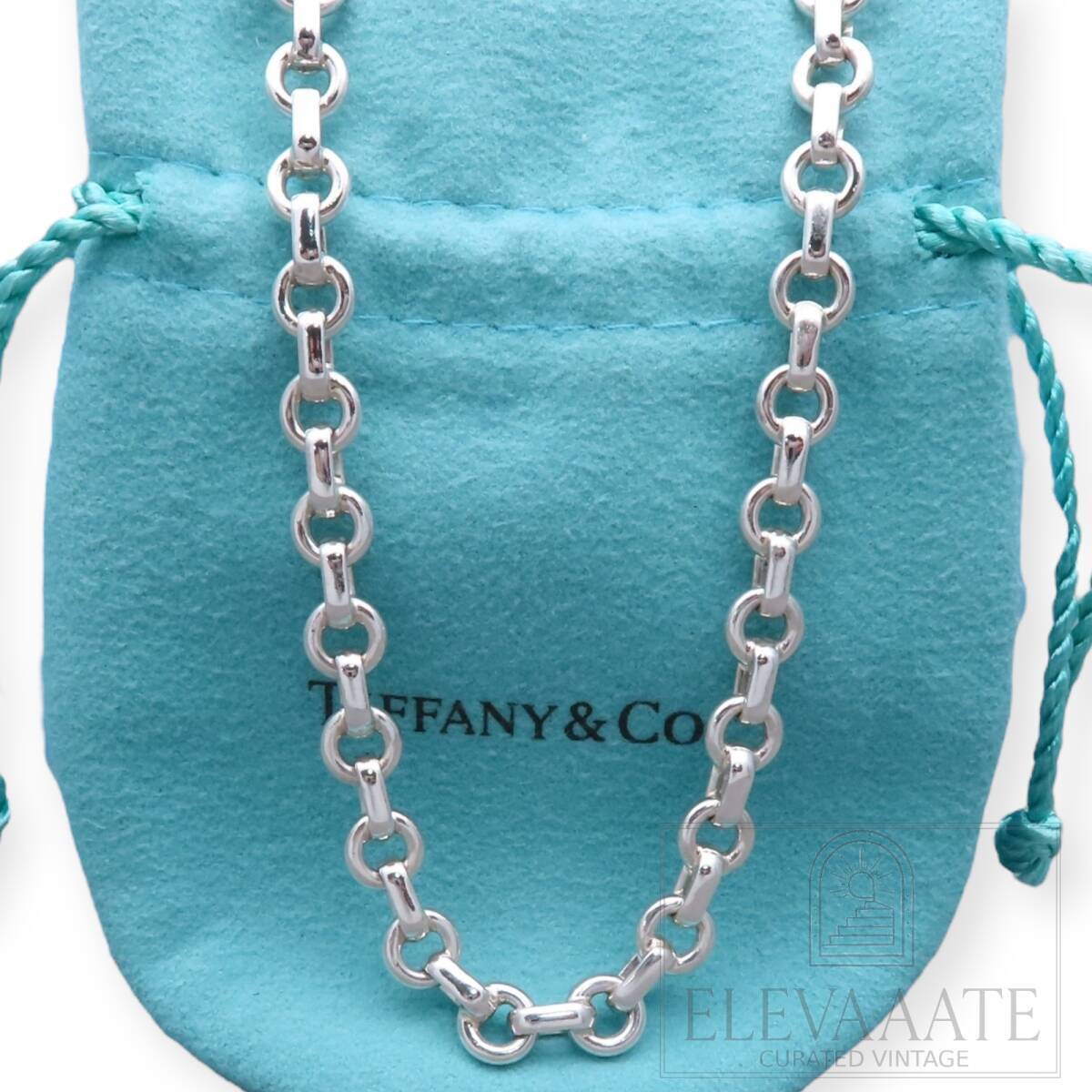 希少 美品 Tiffany&Co. ティファニー シルバー ドーナツ リンク ネックレス チェーン SV925 TO313拍卖