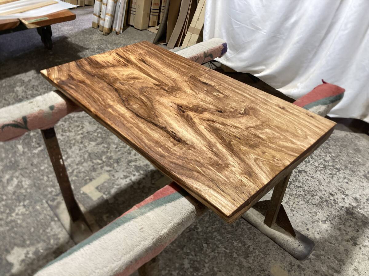 オバンコール9225 一枚板無垢 乾燥材 900x440-430x45㎜  カウンター テーブル ローテーブル 窓台拍卖