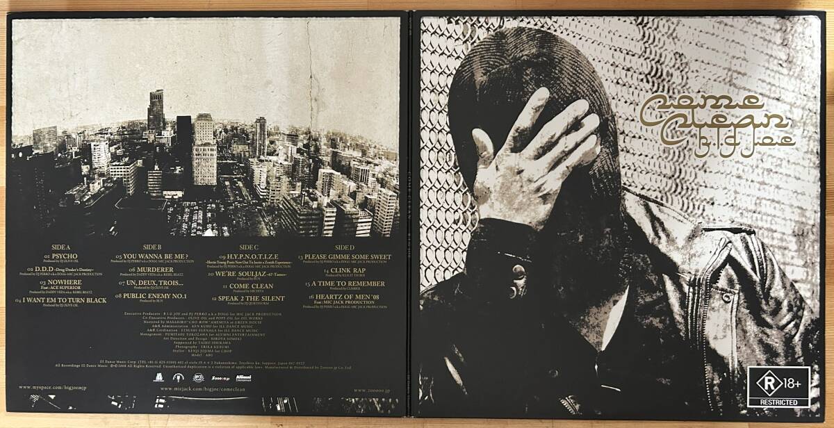 1106)個人長期保管品 Japanese Hip Hop B.I.G.JOE ⑱ 2LPアルバム COME CLEAN拍卖