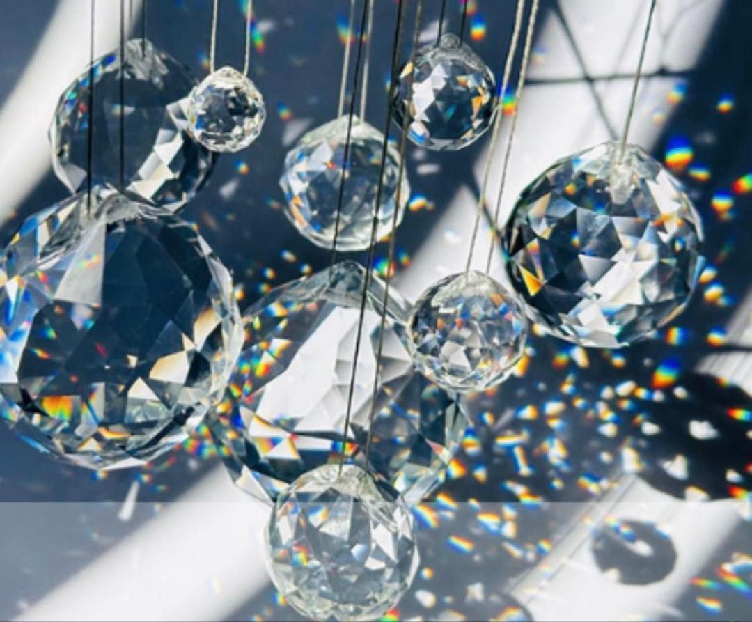 人気 再入荷【30mm/5個】サンキャッチャー パーツ クリスタル レインボー拍卖