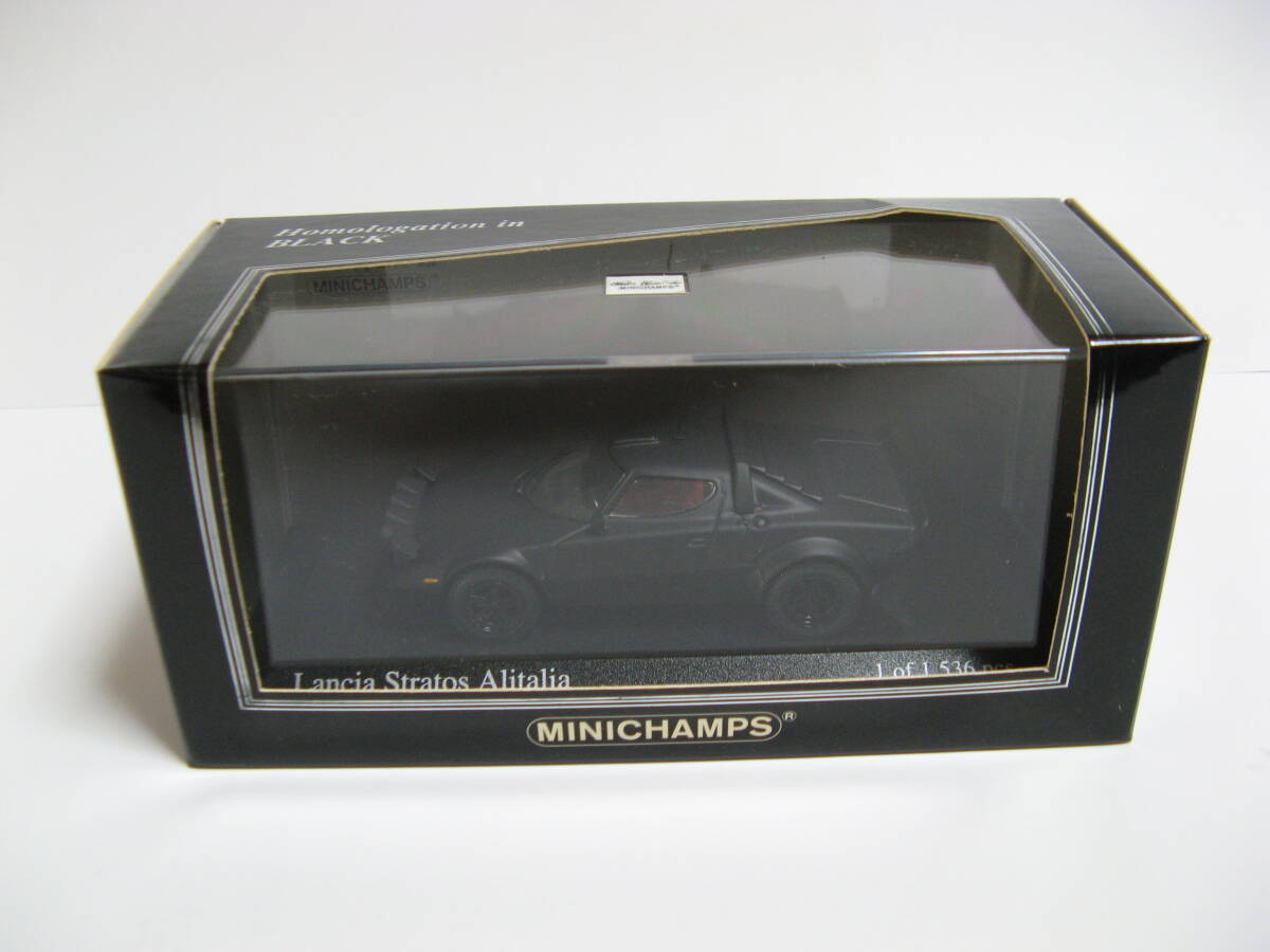 【未使用】ミニチャンプス 1/43 ランチア ストラトス アリタリア ホモロゲーション・イン・ブラック(Lancia Stratos Alitalia)拍卖