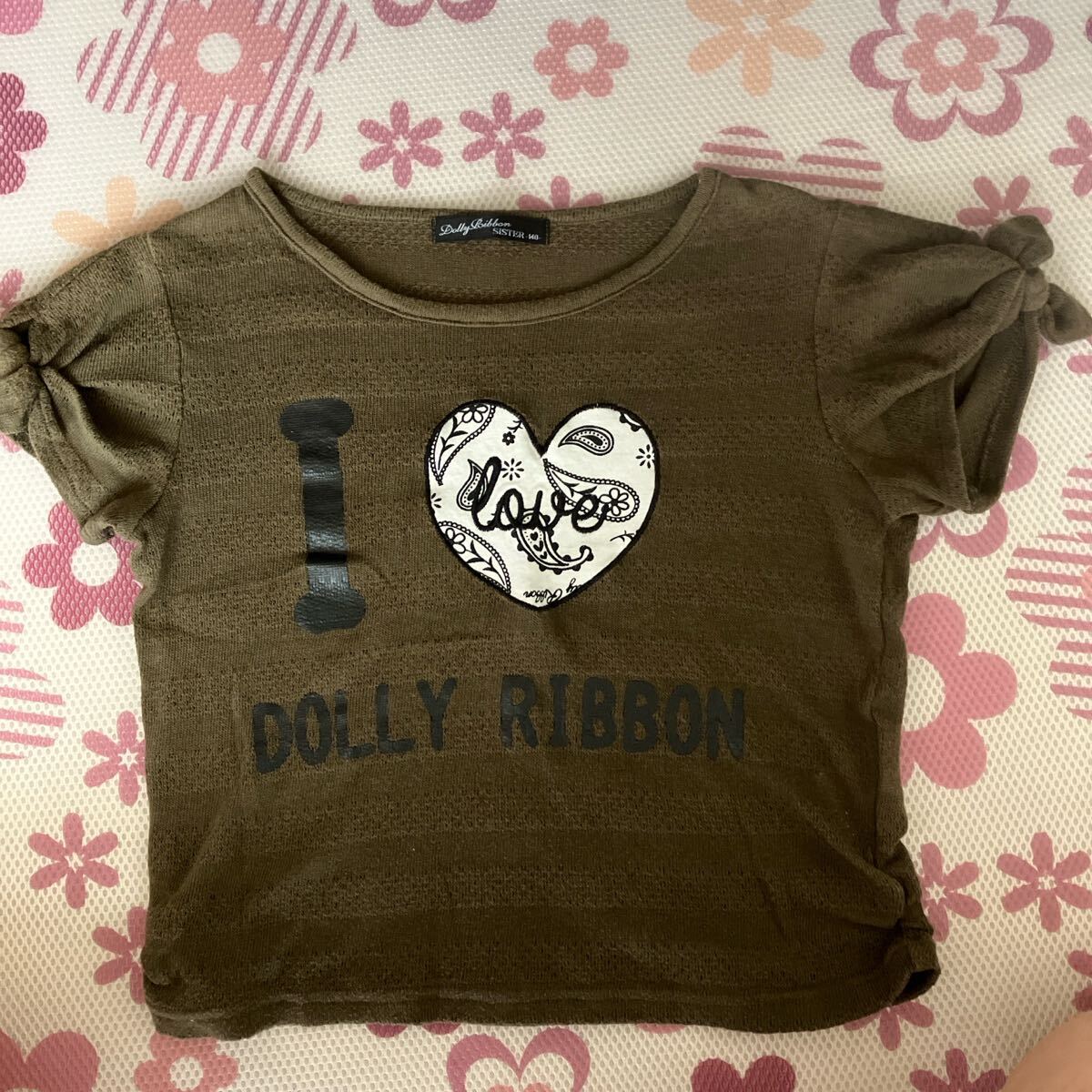 DOLLY RIBBON ショート丈Tシャツ  140c拍卖