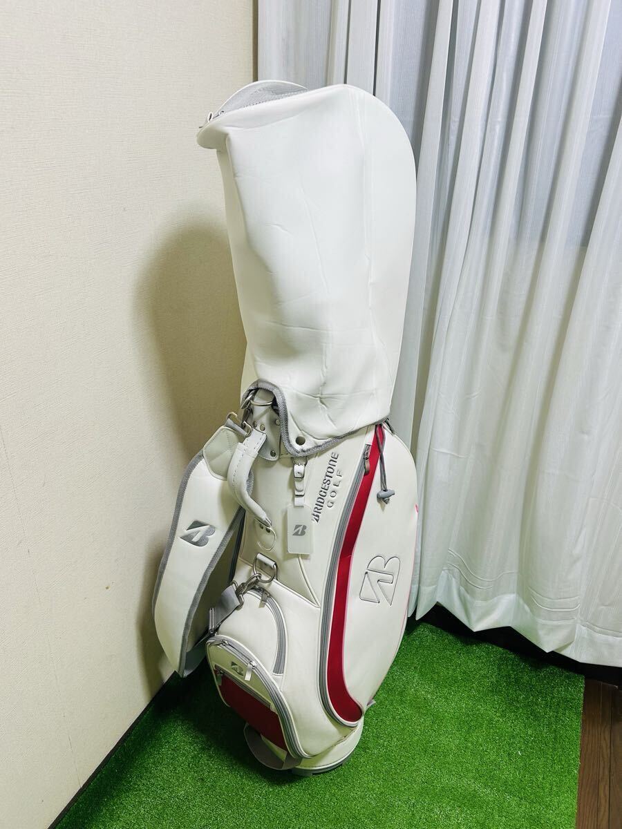 ★ BRIDGESTONE ★ ブリヂストン レディース キャディバッグ ゴルフバッグ 軽量 白拍卖