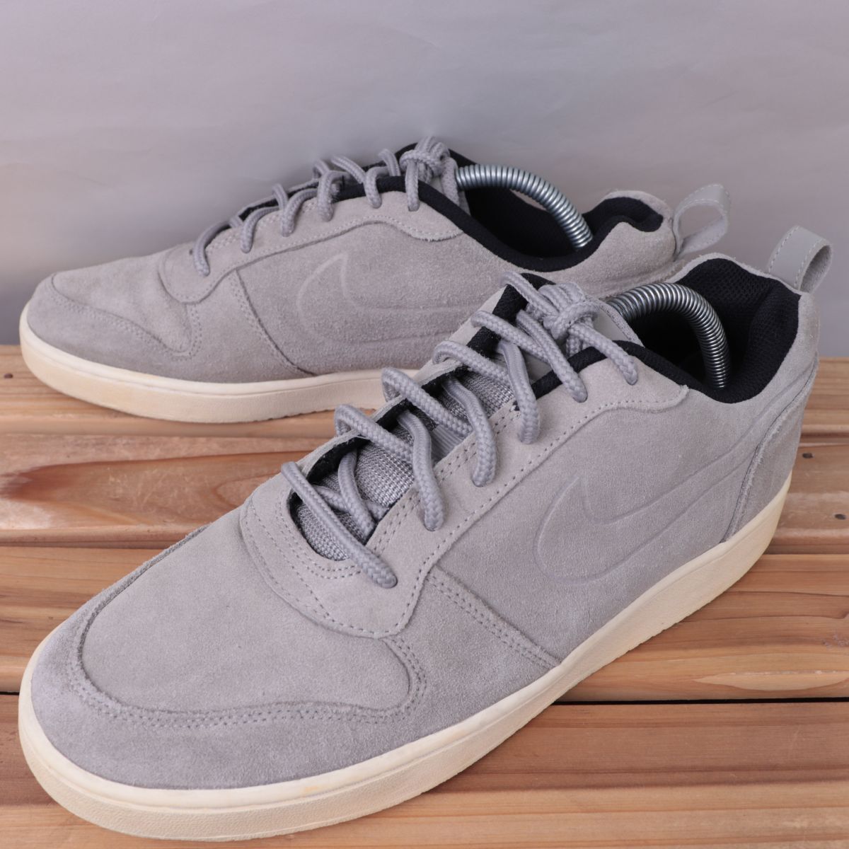 z1809 ナイキ コート ボロー コブルストーン US9 27.0cm/グレー 灰 黒 ブラック NIKE Court Borough Cobblestone メンズ スニーカー 中古拍卖