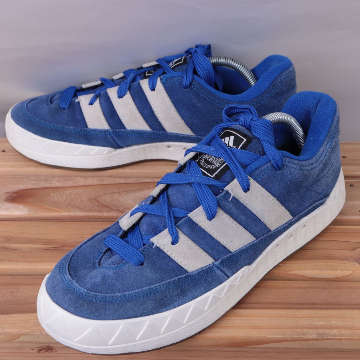 z1842 アディダス アディマティック US10 28.0cm/青 ブルー ライトグレー 白 adidas ADIMATIC メンズ スニーカー 中古拍卖