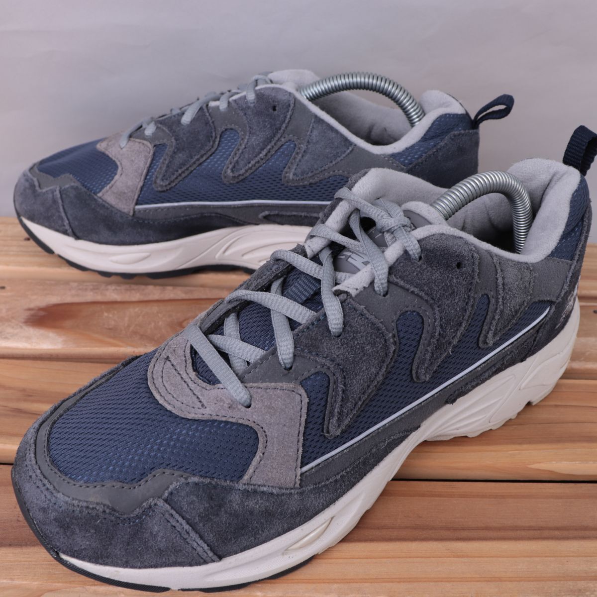 z1933【875】ニューバランス US8.5 26.5cm/紺系 ネイビー グレー newbalance メンズ スニーカー 中古拍卖