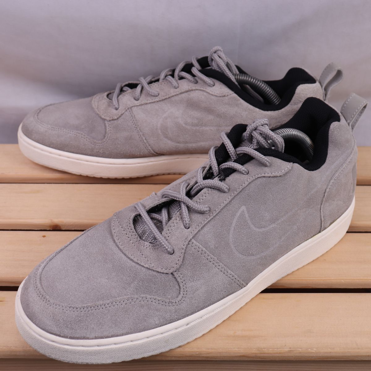 z2059 ナイキ コート ボロー ロー プレミアム US10.5 28.5cm/灰 グレー 黒 NIKE Court Borough LOW PRM メンズ スニーカー 中古拍卖