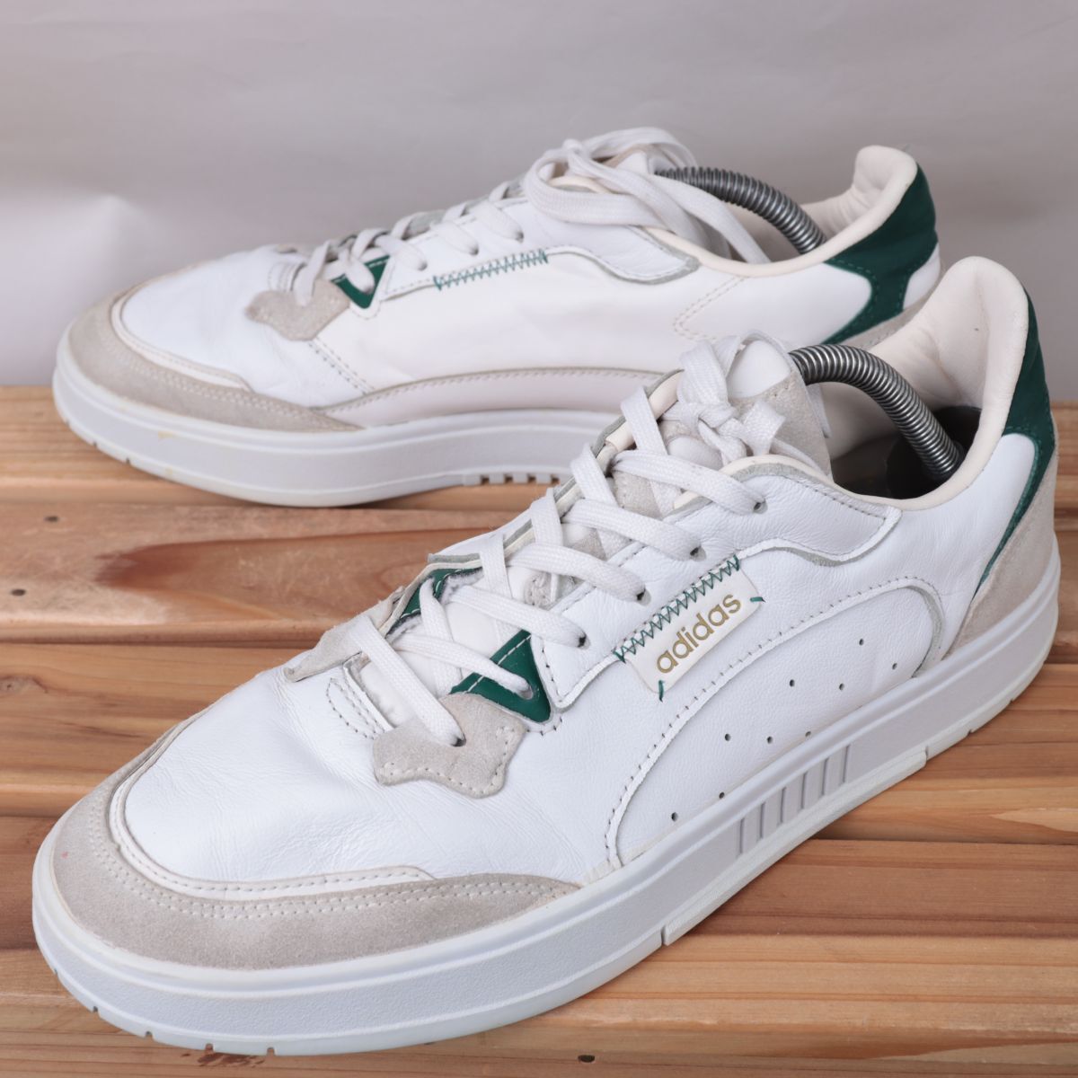 z2087 アディダス コリデ US9 1/2 27.5cm/白 ホワイト 緑 ライトグレー adidas Kollide メンズ スニーカー 中古拍卖