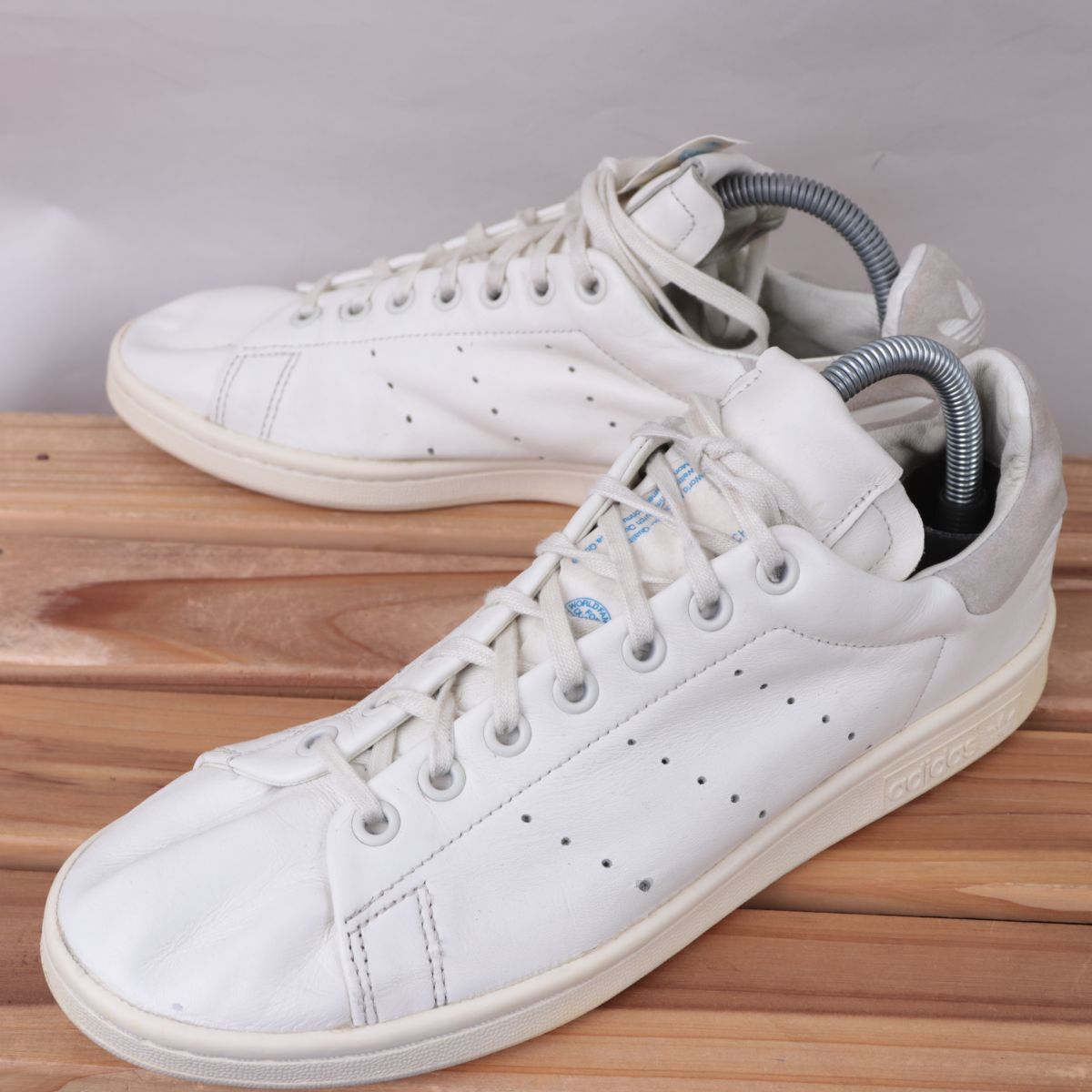 z2316 アディダス スタンスミス US8 1/2 26.5cm/オフホワイト ライトグレー adidas STANSMITH メンズ スニーカー 中古拍卖