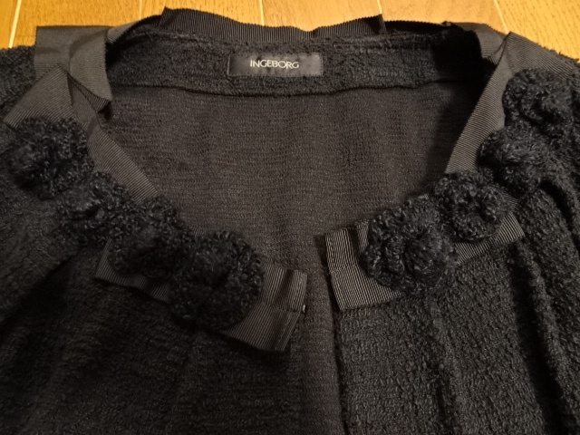 美品 インゲボルグ ショート丈ジャケット ブラック拍卖