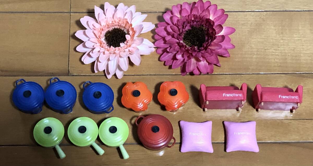 マグネット 15個 ルクルーゼ 、フランフラン、お花拍卖