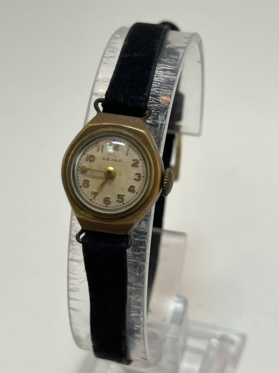 動作 SEIKO セイコー Sマーク 手巻き レディース  腕時計 ゴールド 拍卖