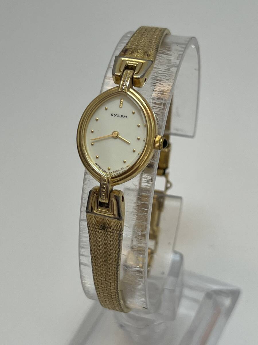 動作未確認 CITIZEN シチズン SYLPH シルフ 2200-226895 レディース クォーツ ゴールド色 腕時計拍卖