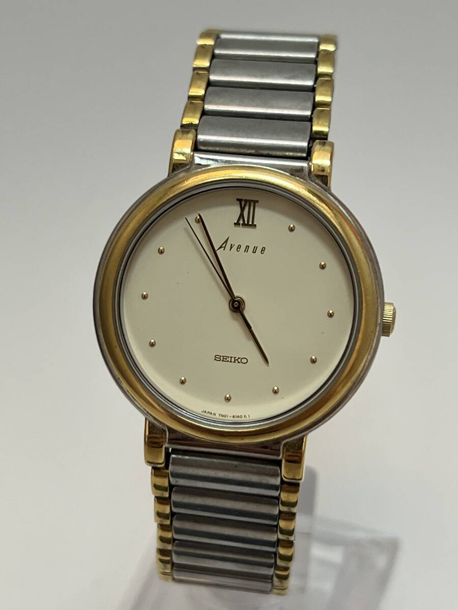 動作未確認 SEIKO セイコー 7N01-6110 Avenue アベニュー クオーツ メンズ 腕時計拍卖