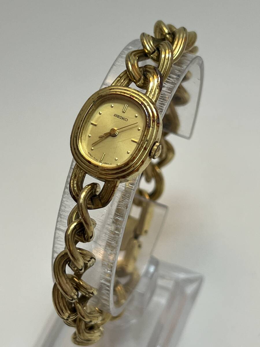 動作未確認 SEIKO セイコー 2C21-5510 ブレスレットウォッチ ゴールド クォーツ レディース 腕時計拍卖