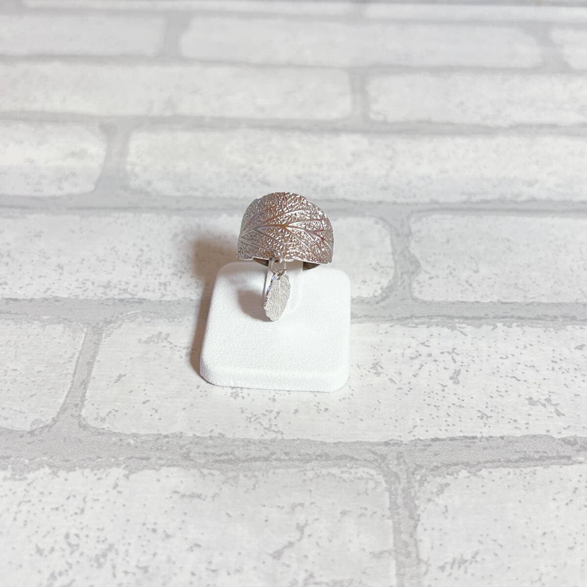 11号 リング 指輪 シルバー silver リーフ 葉 デザイン アンティーク ヴィンテージ EL-0595拍卖