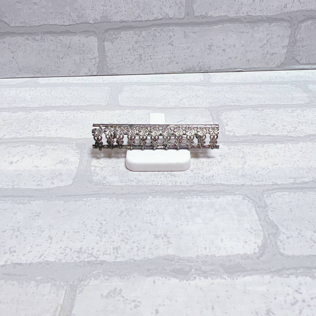 ブローチ silver シルバー デザイン 横長 アーチ アンティーク ヴィンテージ EL-1248拍卖