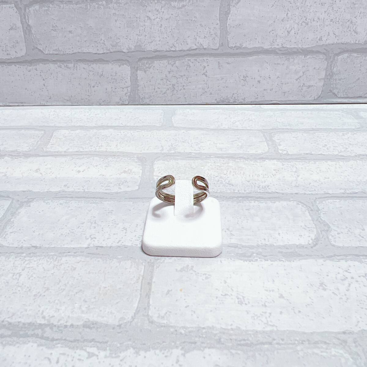 15号 リング silver シルバー フープ リング 2重 アンティーク ヴィンテージ EL-1254拍卖