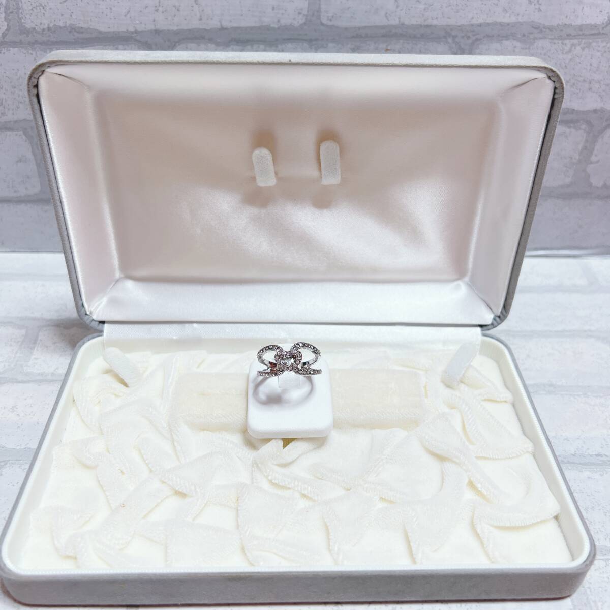 19号 リング silver シルバー ハート ジルコニア アンティーク ヴィンテージ EL-1298拍卖