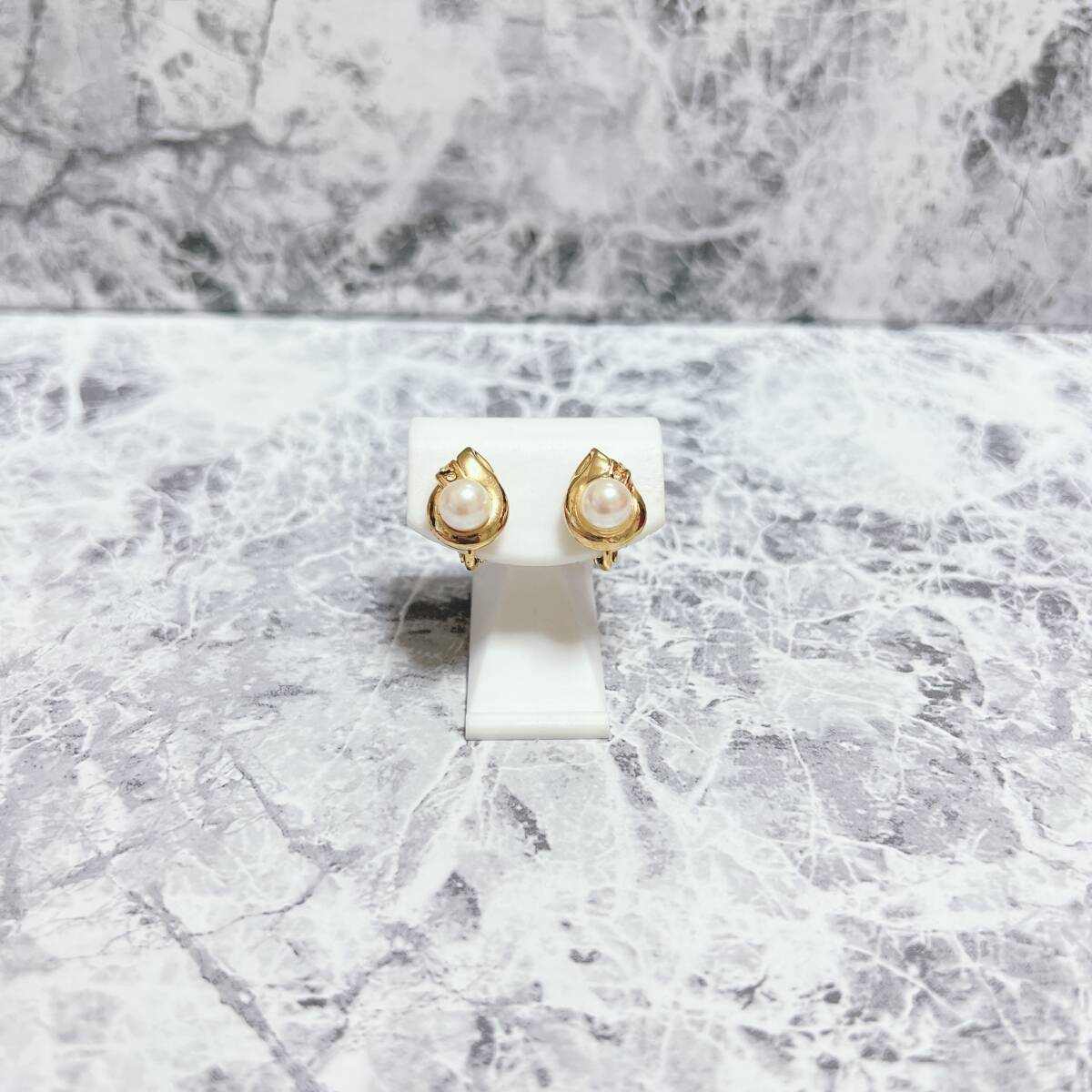 イヤリング gold ゴールド パール ドロップ ビジュー ヴィンテージ アンティーク EL-1500拍卖