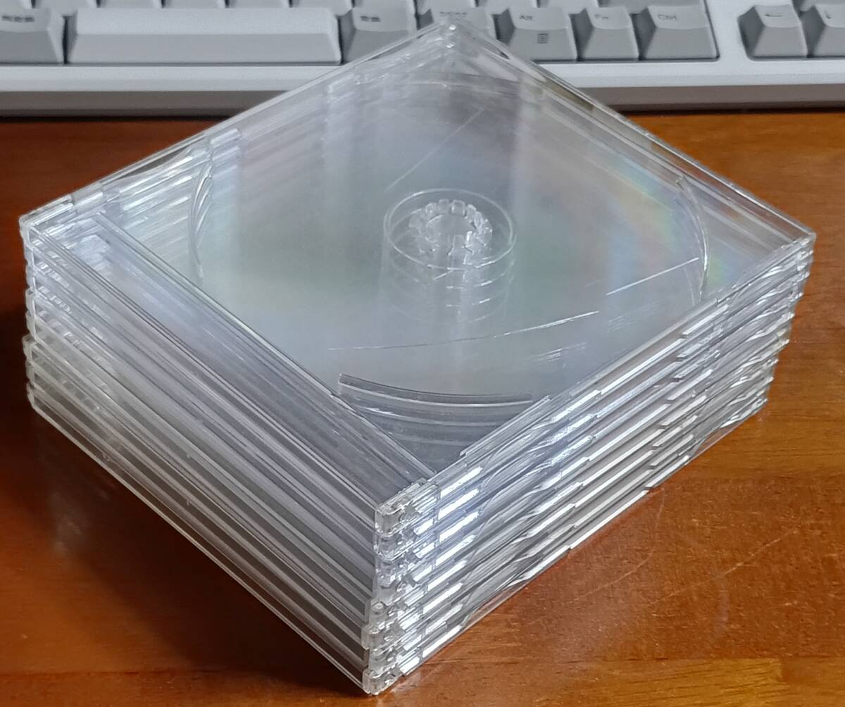 送料無料:ジャンク★CDジュエルケース 8枚セット★マキシシングルサイズ⇒厚み7㎜ 7ミリ★トレイ⇒クリア/透明★1枚収納プラケース拍卖
