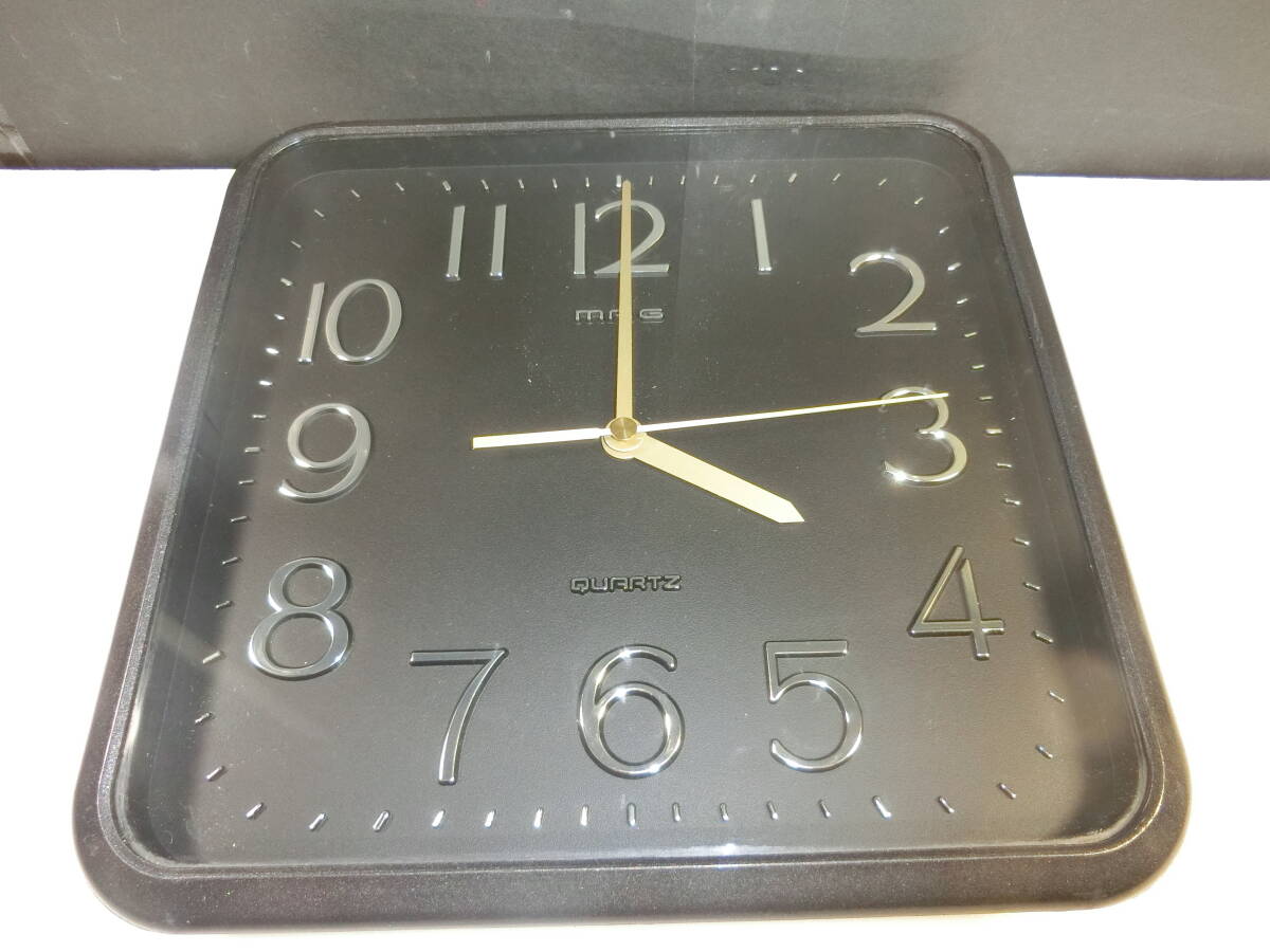 ★アナログ 壁掛け時計 秒針 ブラック 作動確認済み 見やすい文字盤 掛時計拍卖