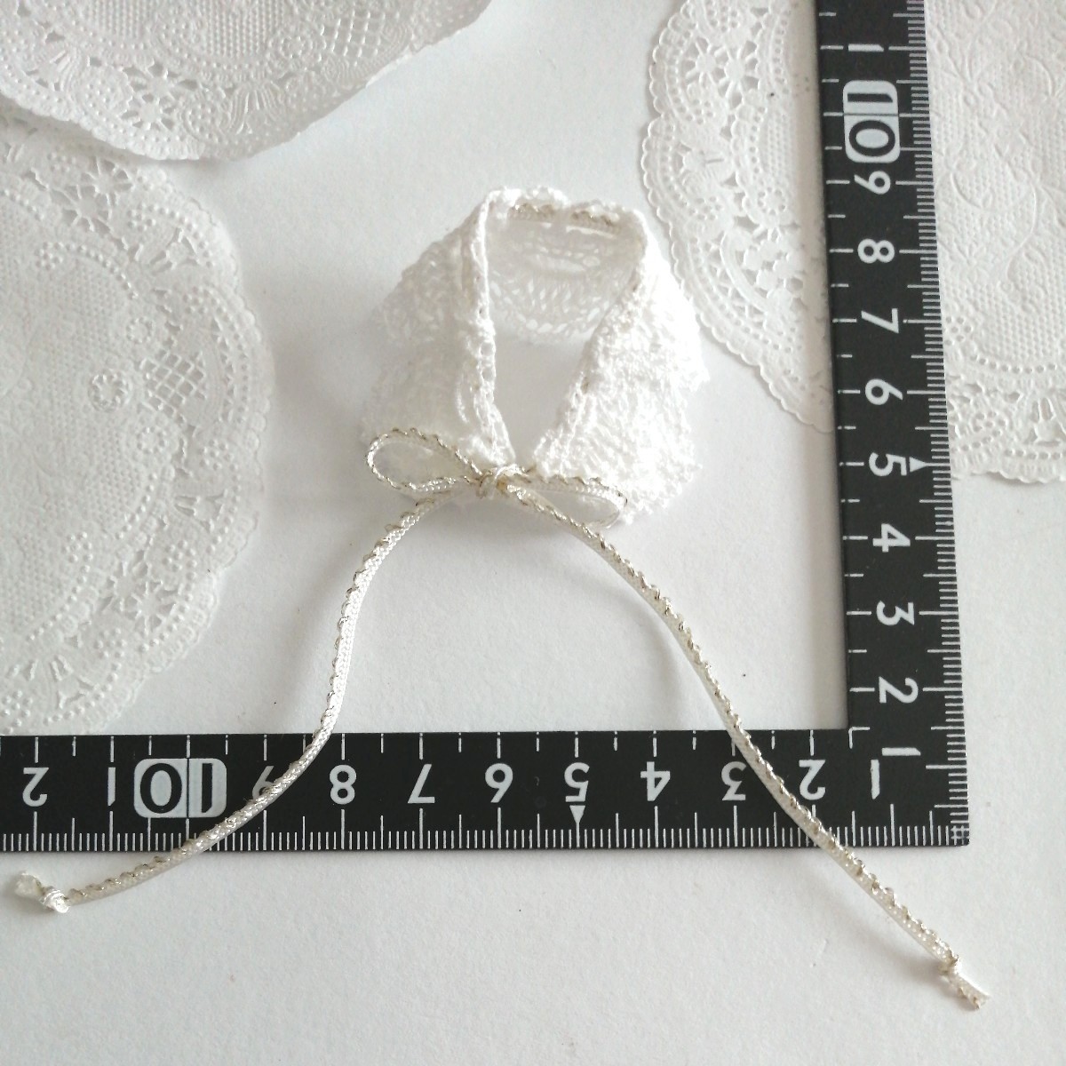 tia*゜ドール用 つけ襟 白 レース momoko バービー ジェニー ピュアニーモ リカちゃん ブライス タミーちゃん TBleague 1/6ドール拍卖